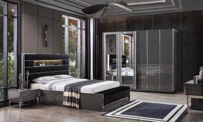 Lion Antrasit Yatak Odası